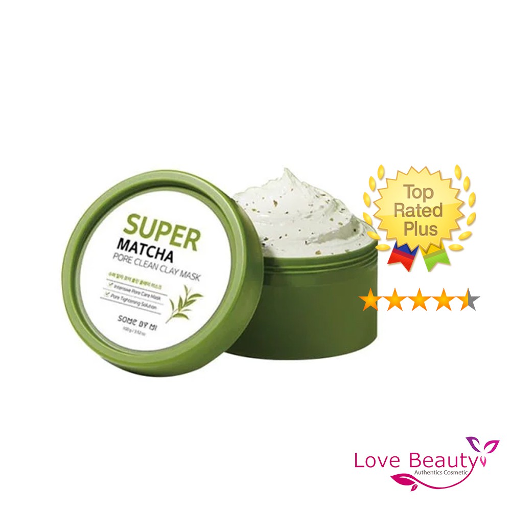 Mặt Nạ Đất Sét Se Khít Lỗ Chân Lông Some By Mi Super Matcha Pore Clean Clay Mask 100g