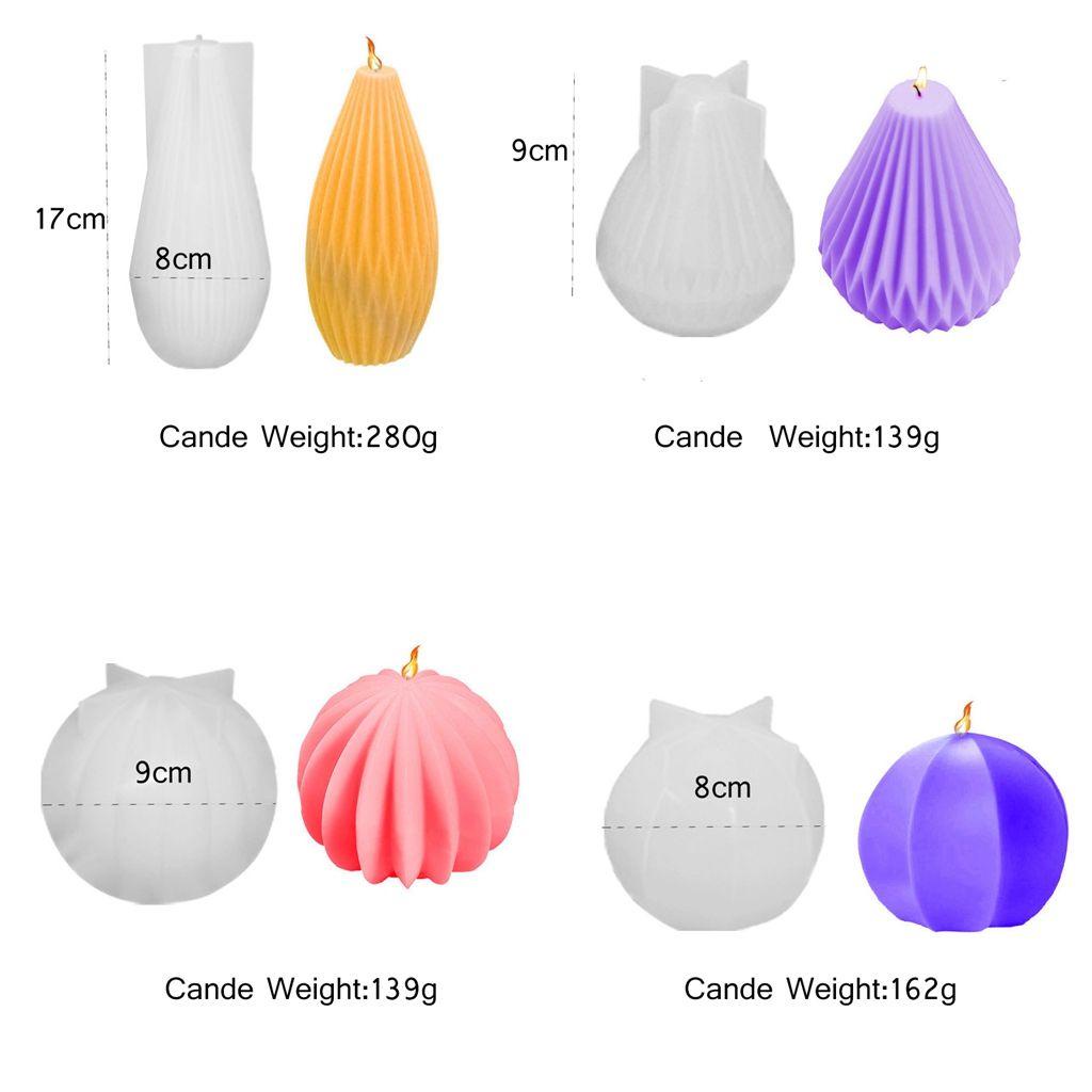 1 Khuôn Làm Nến Bằng Silicone Hình Học 3D DIY