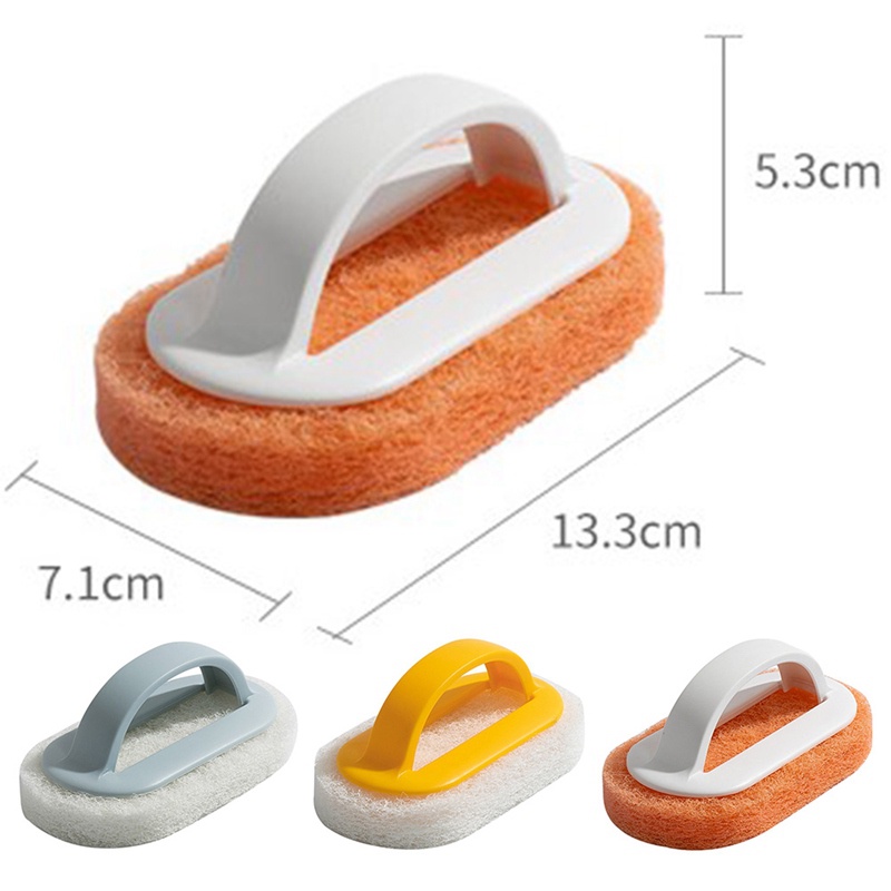 Bàn Chải Mút Xốp Khử Trùng Mạnh Có Tay Cầm Không Làm Tổn Thương Tay Đa Năng Cho Nhà Bếp Nhà Tắm