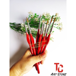 Bộ 9 Cây cọ tỉa, đi nét ( Cọ 3 cạnh)