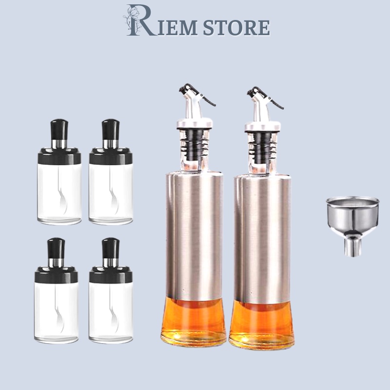 Hũ Đựng Gia Vị, Lọ Đựng Gia Vị Kèm Muỗng Tiện Lợi, Hộp Kèm Thìa Cao Cấp RIEM