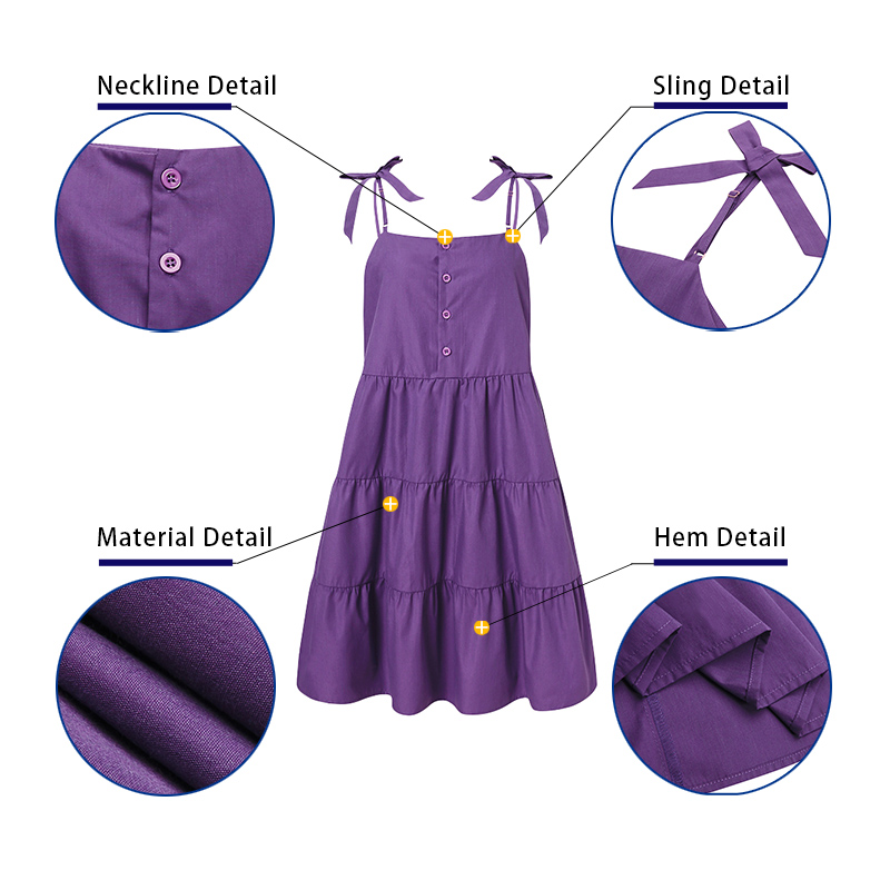 Đầm VONDA Hai Dây Đính Nút Thời Trang Quyến Rũ Thoải Mái Cho Nữ | BigBuy360 - bigbuy360.vn