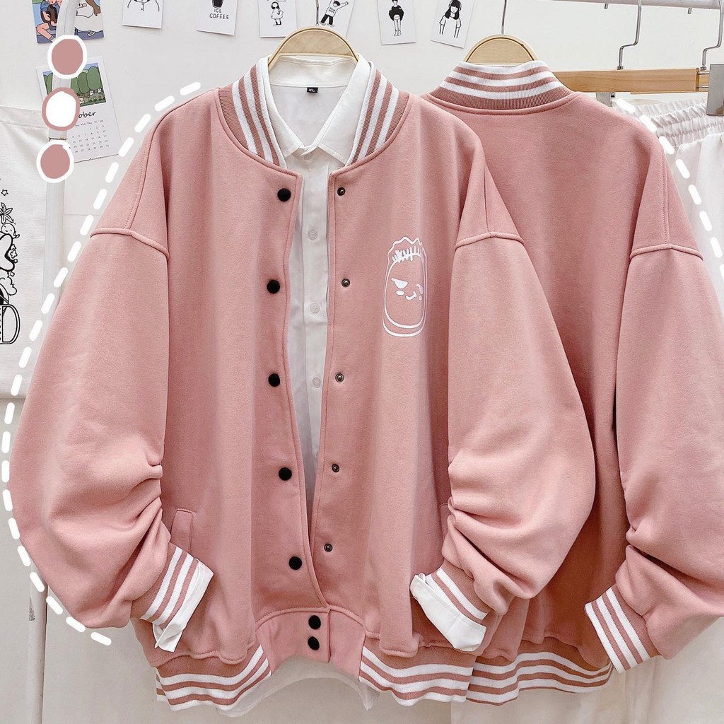 [Cường Store] Áo Bomber Nỉ mặt cười ẢNH THẬT | BigBuy360 - bigbuy360.vn