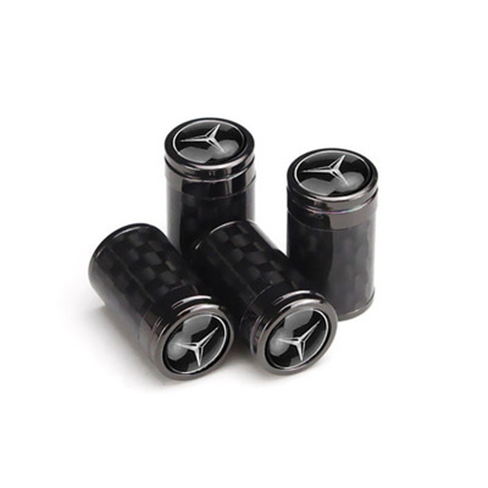 Bộ 4 Nắp Van Bánh Xe Hơi Bằng Kim Loại Trang Trí Cho Mercedes-Benz C E S M CLS CLK GLK GL AB AMG GLS GLE AMG Series