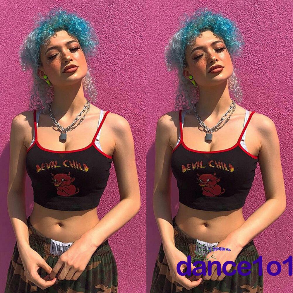 Áo Croptop Sát Nách Chất Cotton Hoạ Tiết In Thiết Kế Quyến Rũ