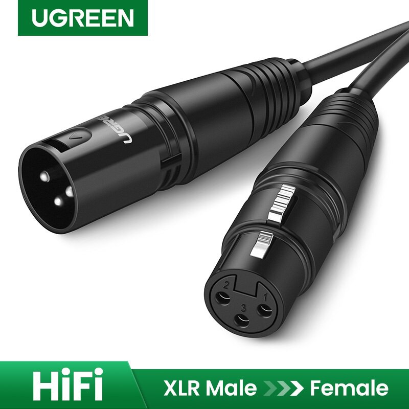 Cáp nối dài Microphone XLR chính hãng Ugreen 20712 cao cấp dài 5m AV130
