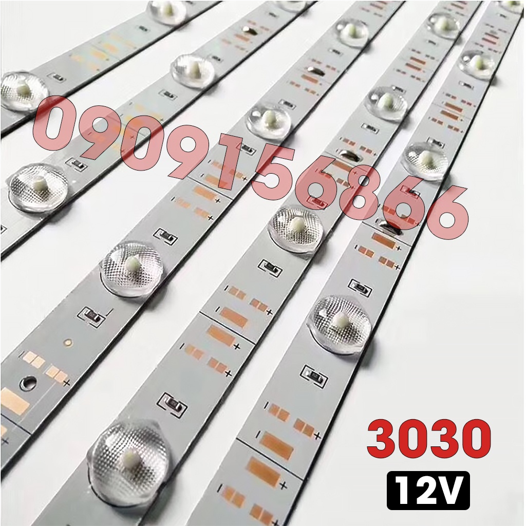 Đèn led thanh 12v 3030, combo 5 thanh