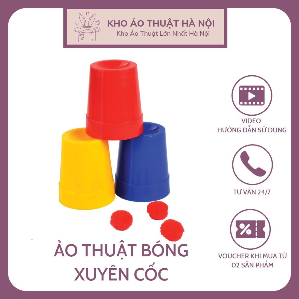 Ảo Thuật Bóng Xuyên Cốc, Cup And Balls Magic, Đạo Cụ Biểu Diễn Đường Phố, Đồ Chơi Sáng Tạo, Kỹ Năng,Vui NhộnCho Bé