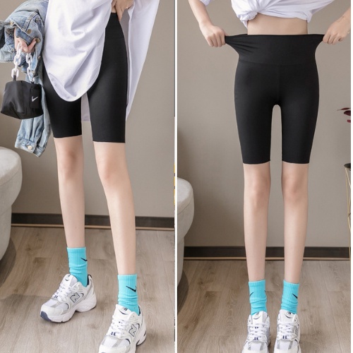 Quần legging lửng nữ cạp cao vải cotton cao cấp Barbie short ngố yoga thể thao co dãn 4 chiều Elyfashion1