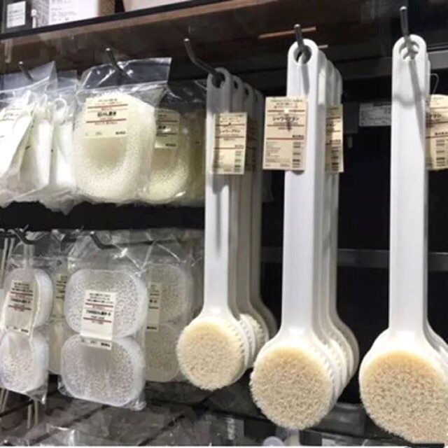 Bàn chải tắm Mu.ji Lông Mềm Mại, Bản Dày Lông Cao Cấp