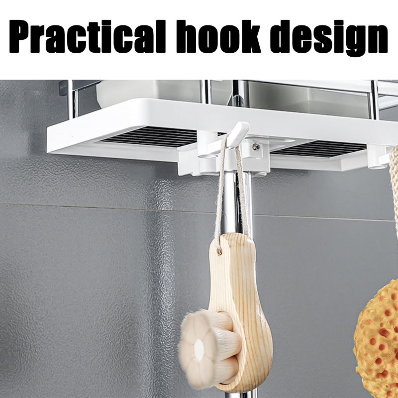 QQ Giá Đỡ Xà Phòng Có Móc Treo Tiện Dụng Cho Phòng Tắm