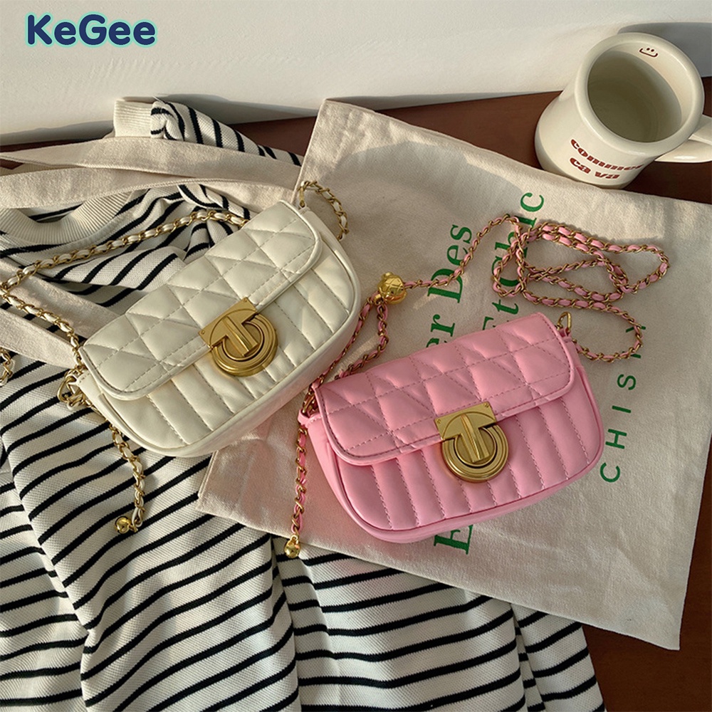 KeGee Túi xách nữ phong cách hàn quốc ,Túi Da PU Đeo Chéo Mini Thời Trang Cho Nữ