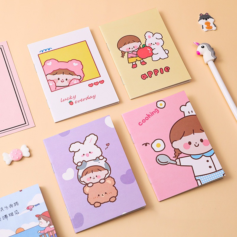 Sổ ghi chép mini notebook 32 trang dễ thương tập vở mini cầm tay họa tiết thú cưng siêu cute