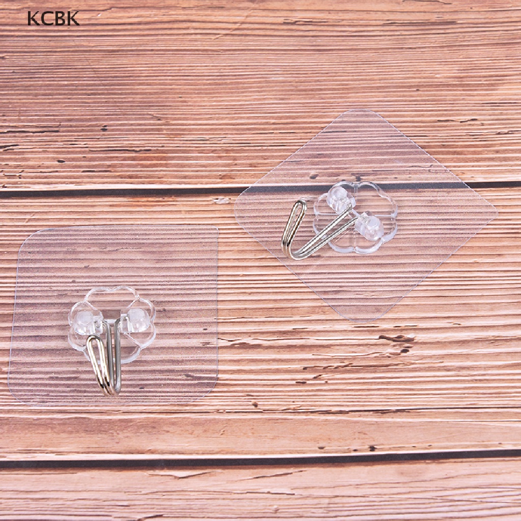 KC 1x Useful Strong Clear Suction Cup Sucker Wall Hooks Hanger For Kitchen Bathroom BK