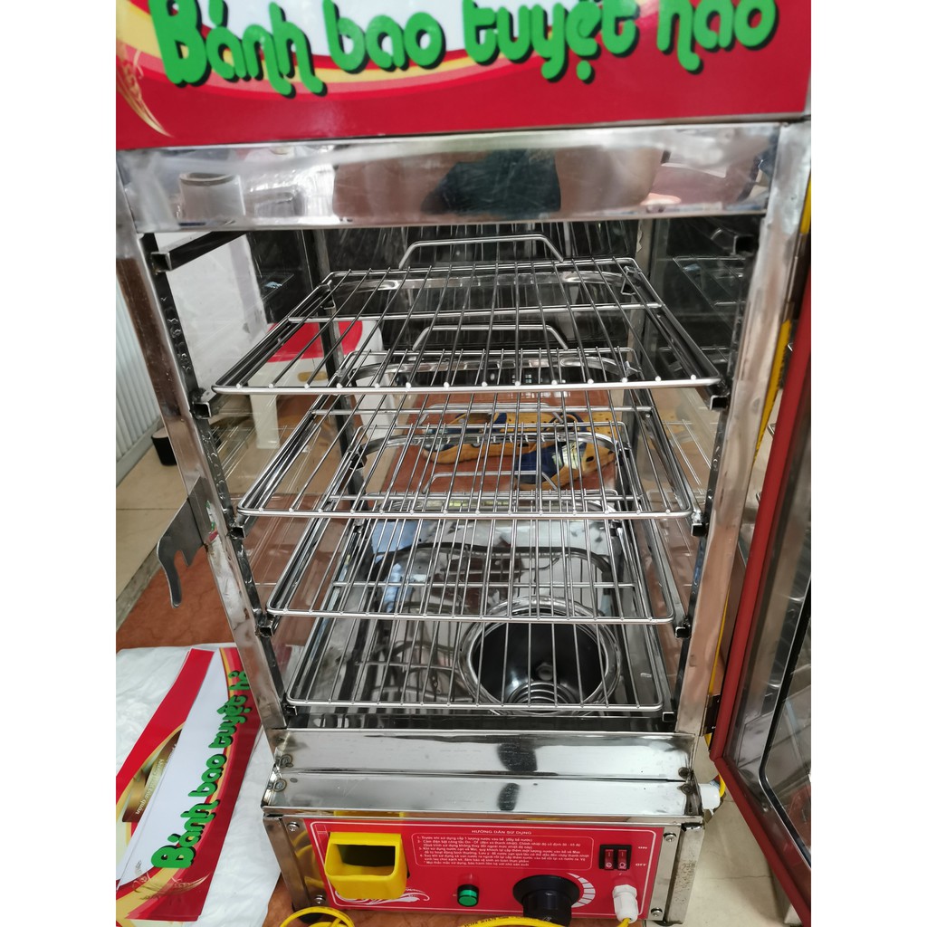 Tủ hấp bánh bao trưng bày mini 4 tầng giá tốt