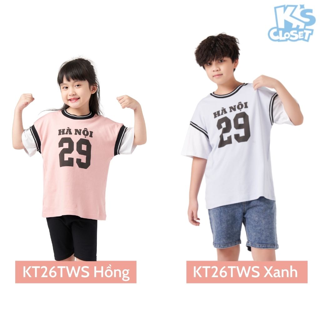Áo phông trẻ em K'S CLOSET kiểu dáng thể thao năng động KT26TWS TMĐT