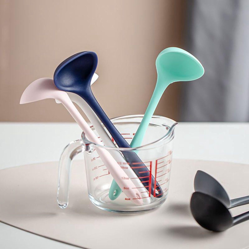 Muỗng Silicone Cán Cong Đa Năng Tiện Dụng