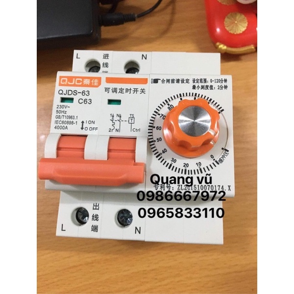 aptomat hẹn giờ 63a lắp tủ cơm