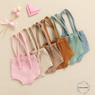 Quần short dây yếm màu sắc đơn giản thời trang mùa hè cho bé