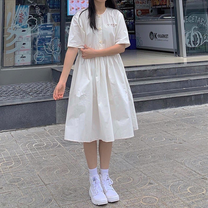 [Mã FAGREEN1505 giảm tới 30K đơn 99K] Đầm viền, viền thêu chữ Hàn | BigBuy360 - bigbuy360.vn