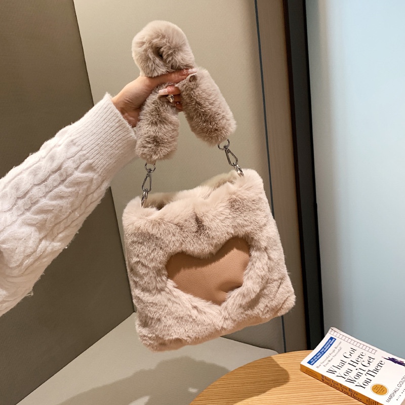Túi Xách Bucket Phủ Bông Thời Trang Mùa Đông Cao Cấp Dành Cho Nữ