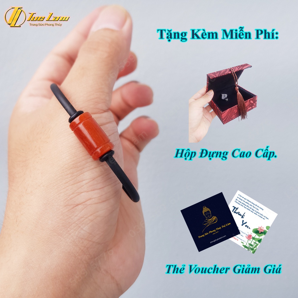 Vòng tay lu thống tài lộc hanh thông màu đỏ cam hợp mệnh hỏa thổ mang lại may mắn - Tuệ Lâm