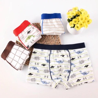 Set 4 quần sịp bé trai - quần lót trẻ em mẫu khủng long