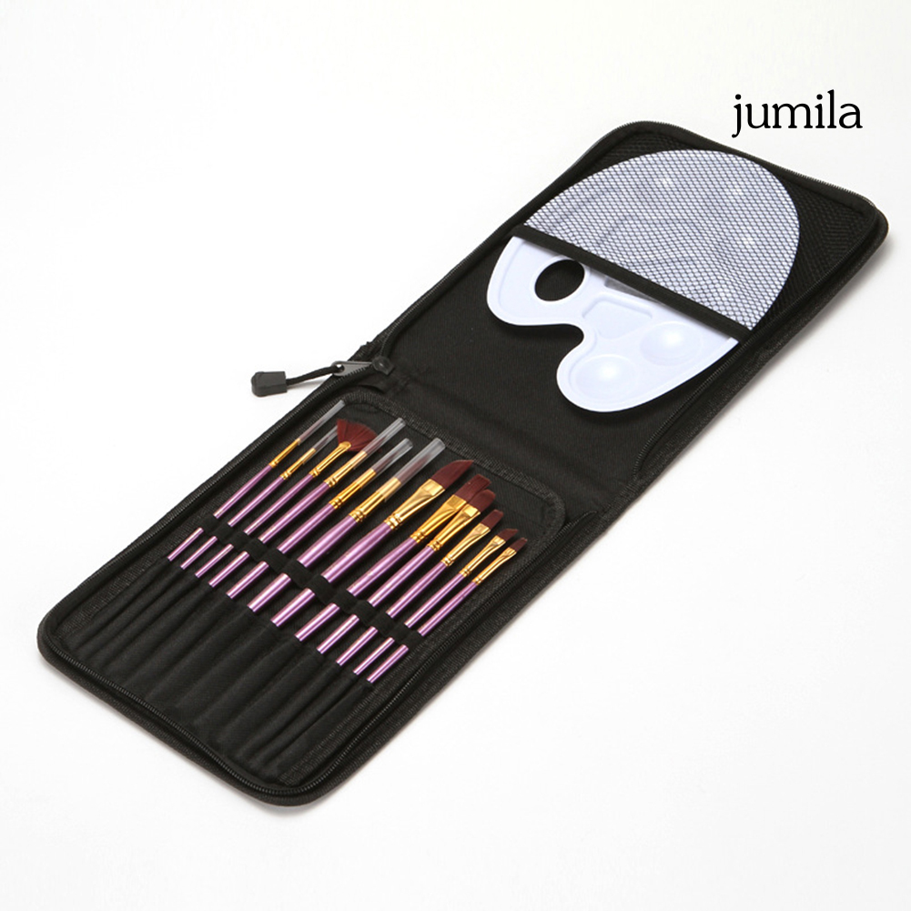 Set 12 Cọ Vẽ Màu Nước Kèm Túi Đựng Dành Cho Họa Sĩ