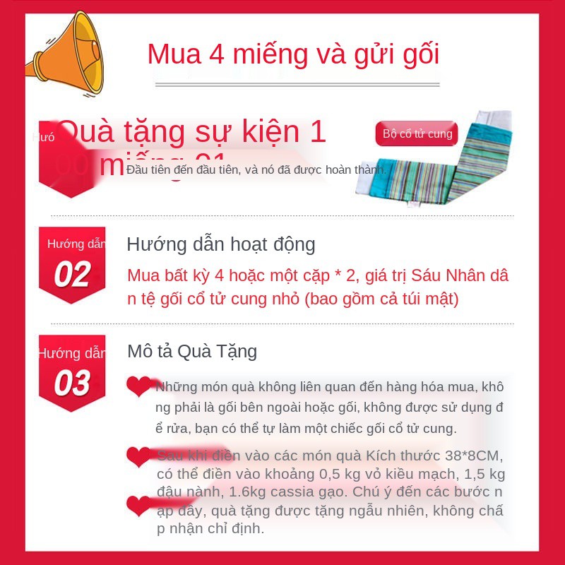 kết hợp Gối cổ tử cung Hỗ trợ thoái hóa đốt sống Đặc biệt Đậu nành nành, Hạt Vitex, kiều mạch Cassia