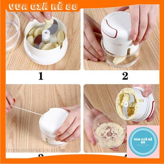 Hộp nghiền thực phẩm ❤️FREE SHIP❤️Say tỏi kéo tay dây rút mini FOOD CHOPPER