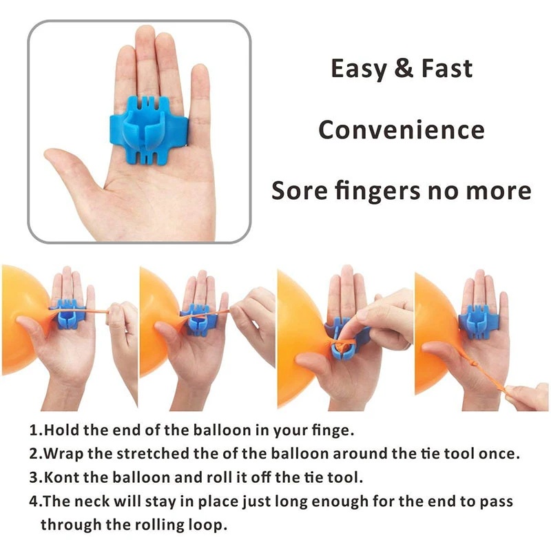 Dụng cụ thắt nút bong bóng 4 màu bằng nhựa