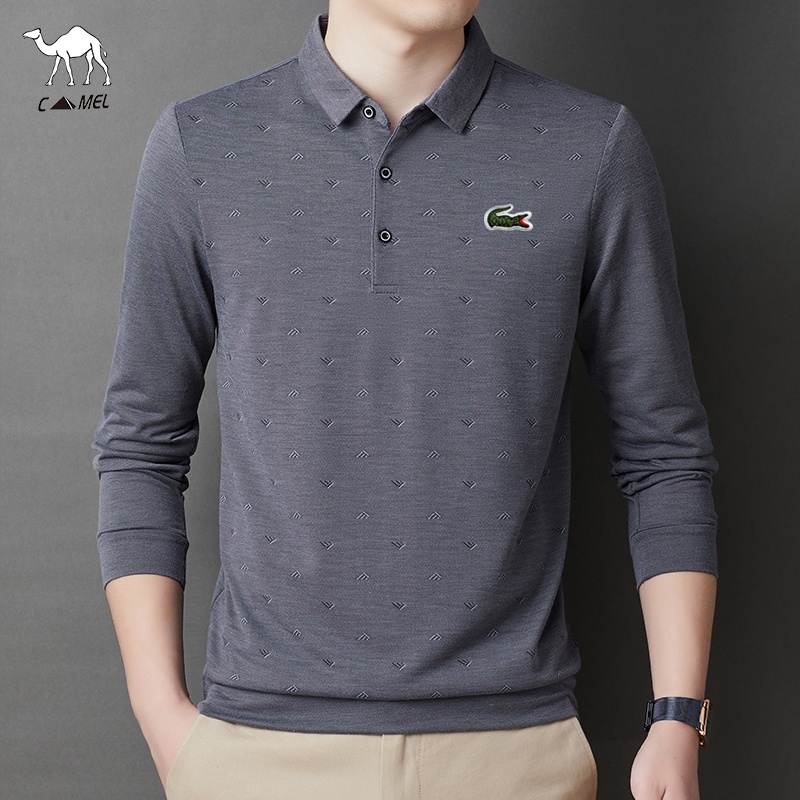 Áo polo tay dài chất liệu cotton thời trang cho nam 2021