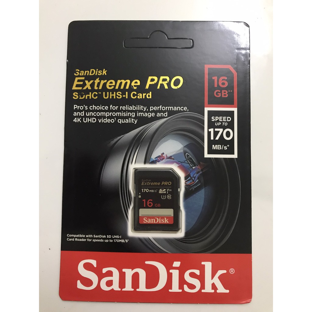 Thẻ nhớ SD Sandisk  16GB  32GB 64GB   128GB  GBExtreme Pro upto 170MB/s