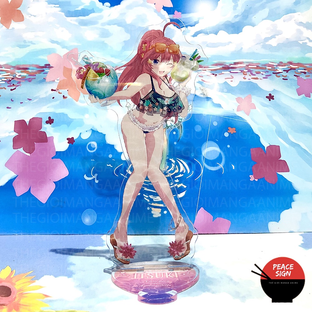 Mô hình nhân vật standee Gotoubun No Hanayome ver BÃI BIỂN in hình Nhà Có Năm Nàng Dâu anime chibi mica acrylic