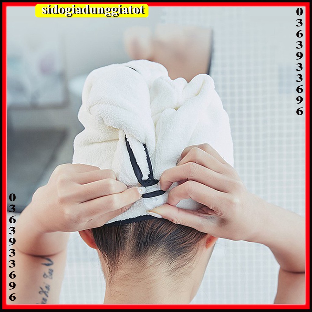 Khăn tắm ủ khô dưỡng tóc cho nữ sau khi gội đầu - SĐGDGT