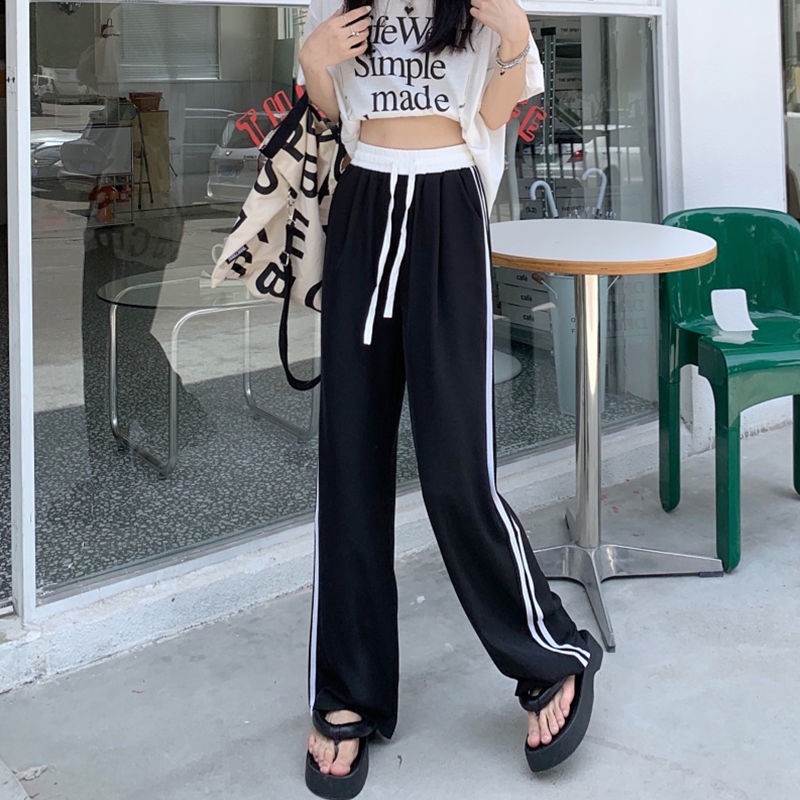 COZOK Quần Dài Ống Rộng Lưng Cao Thời Trang Dễ Phối Đồ