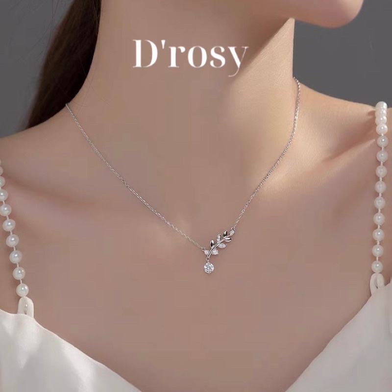 Dây chuyền nữ bạc 925 lá Oliu thanh lịch duyên dáng