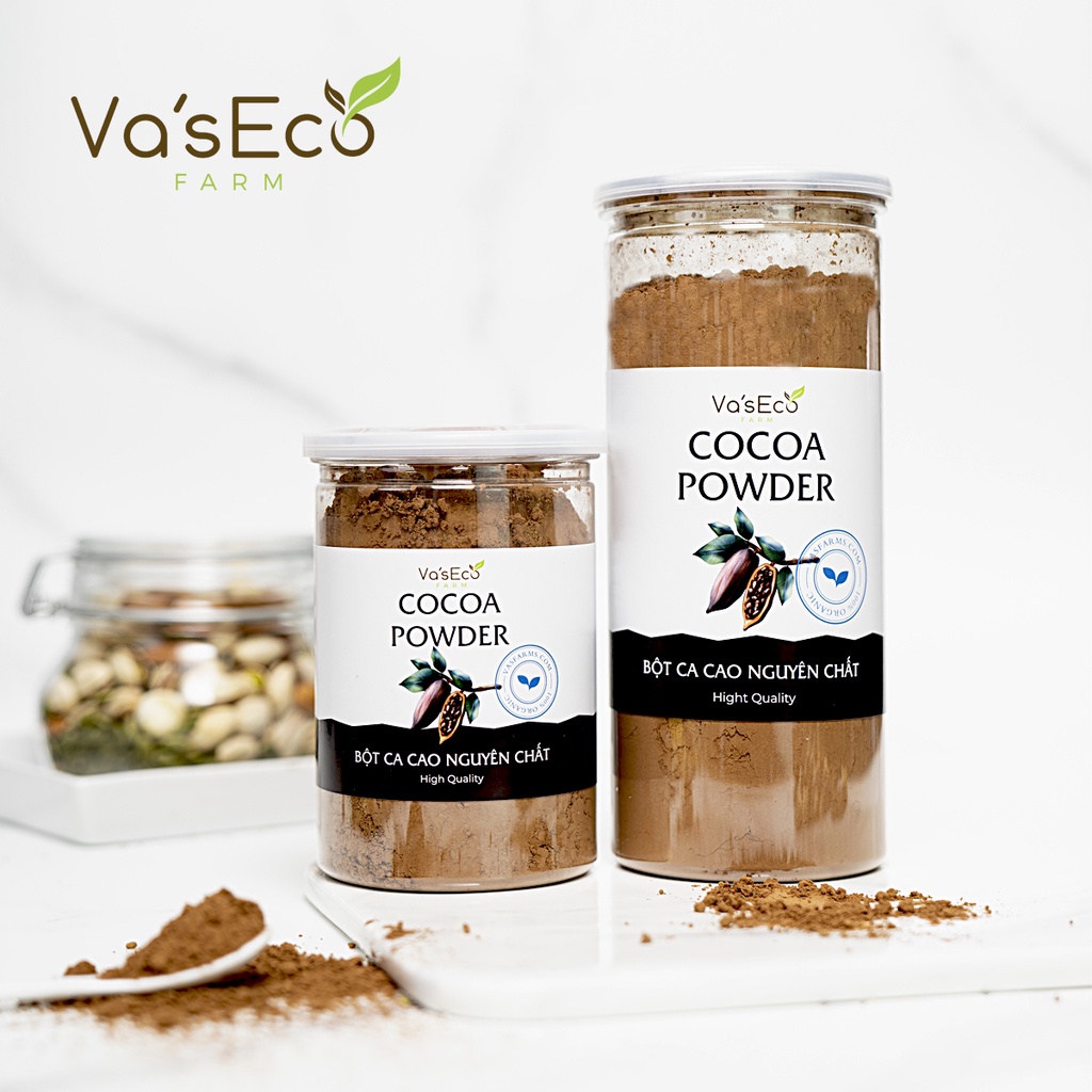 Bột Cacao Nguyên Chất 100% đậm vị VasEco Farm