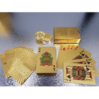 COMBO 2 Bộ bài tây mạ vàng 24k