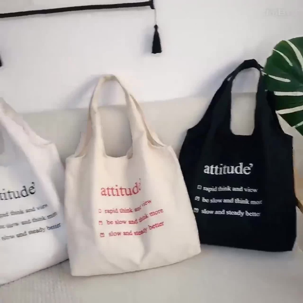 Túi tote vải đeo chéo canvas liền thân hoạ tiết ngộ nghĩnh Superbag668 282