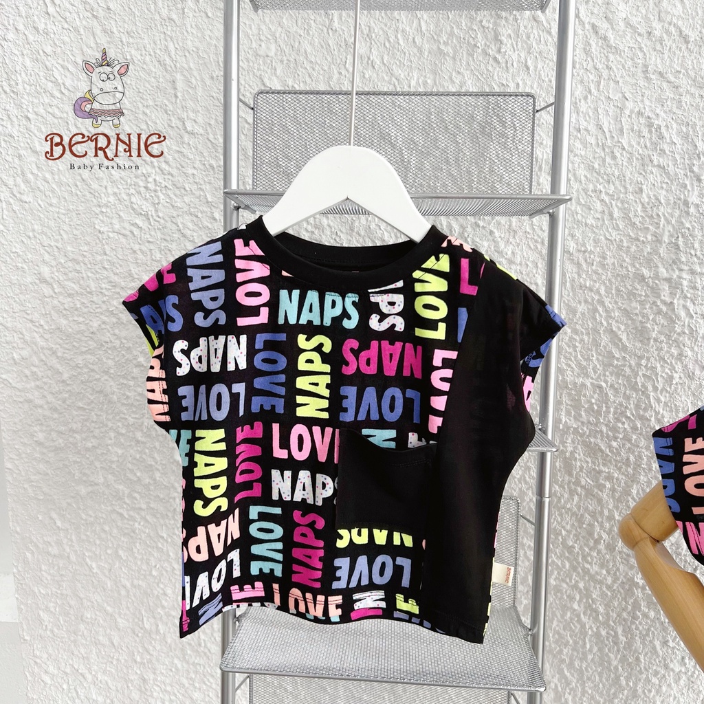 Bộ cotton hoạ tiết cá tính cho bé, bộ thun bé trai sành điệu hoạ tiết