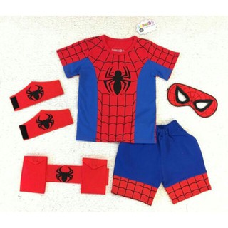 Set 5 món bộ thun bé trai người nhện Spiderman