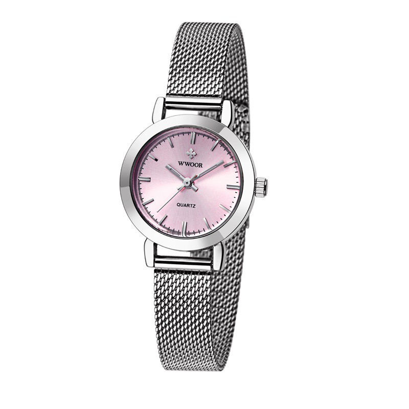 ĐỒNG HỒ NỮ WWOOR 8823 MẶT TRÒN,DÂY THÉP CAO CẤP KHÔNG GỈ (4 MÀU LỰA CHỌN) Bán lẻ giá sỉ