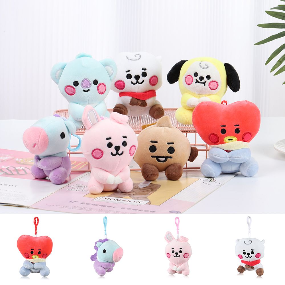 BTS 12cm Đồ chơi búp bê sang trọng móc khóa Bông PP Quà tặng