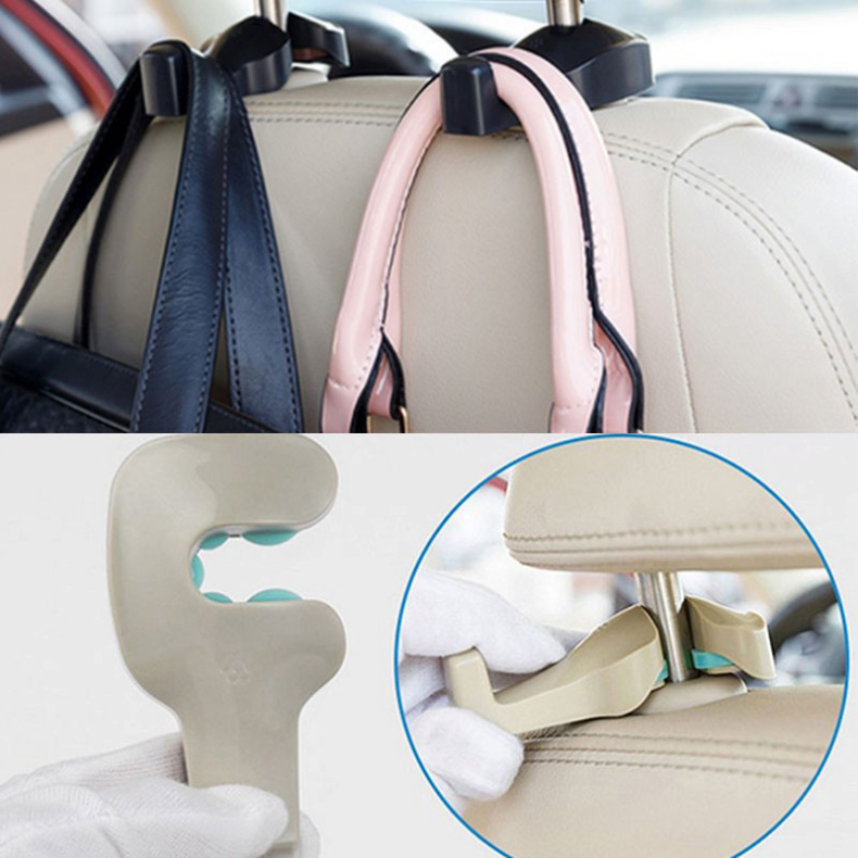 Móc treo đồ sau ghế Ô Tô nhựa ABS chịu lực tốt tinh gọn tiện nghi, giá treo giữ đồ tiện dụng trên oto xe hơi