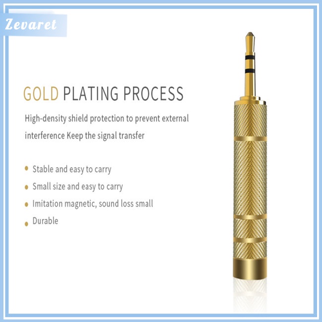 Giắc Chuyển Đổi Từ 3.5 Sang 6.5mm Male Sang 6.5mm Female Cho Micro Điện Thoại