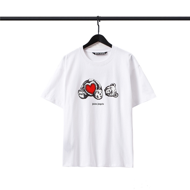 Áo Thun Tay Ngắn Cổ Tròn In Hình Gấu Vải Cotton Thời Trang Cao Cấp Dành Cho Nam Nữ