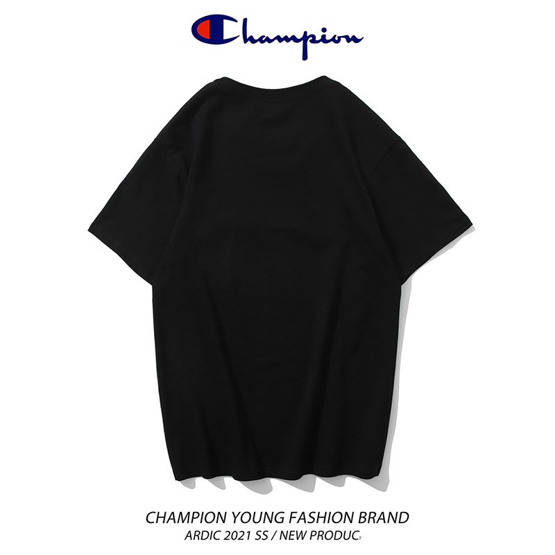 Áo Thun Ngắn Tay Thêu Chữ Champion