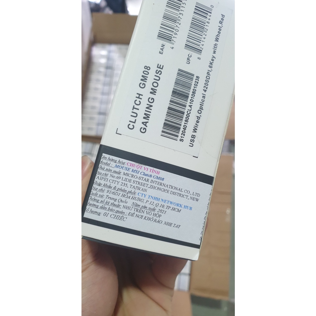 Chuột máy tính MSI CLUTCH gaming GM-08 mới chính hãng
