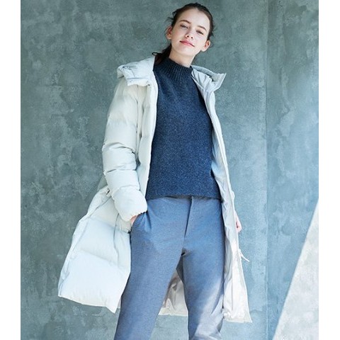 Áo khoác phao lông vũ đại hàn - có mũ dáng dài U.N.I. Seamless Down Parka